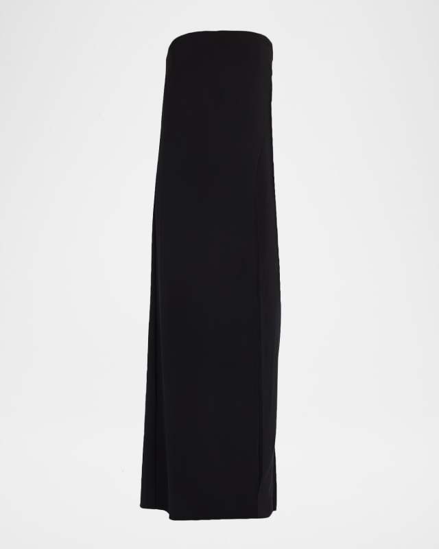 Jacqueline Layered Strapless Crepe Jumpsuit
